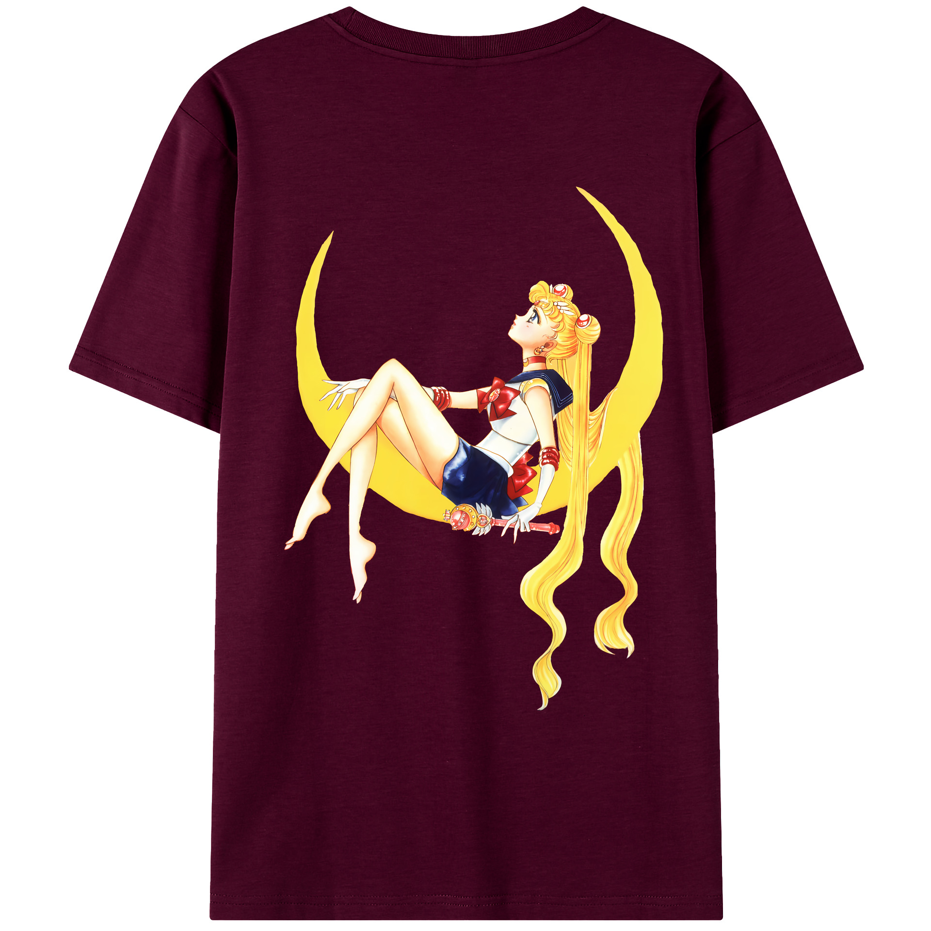 （画像用） 美少女戦士セーラームーン 月野 うさぎ つきの うさぎ Sailor Moon Tsukino Usagi レディース半袖Tシャツ(バックプリント)
